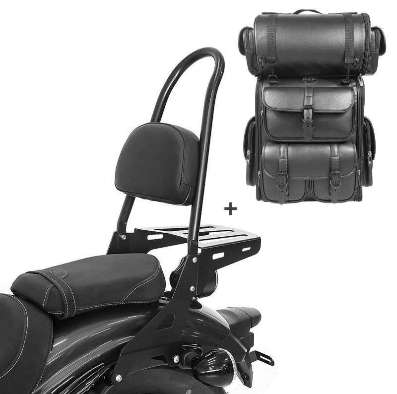 Craftride Reisetasche Sissybar CSL + Hecktasche LX für Indian Scout / Sixty 15-23 mit Gepäck von Craftride