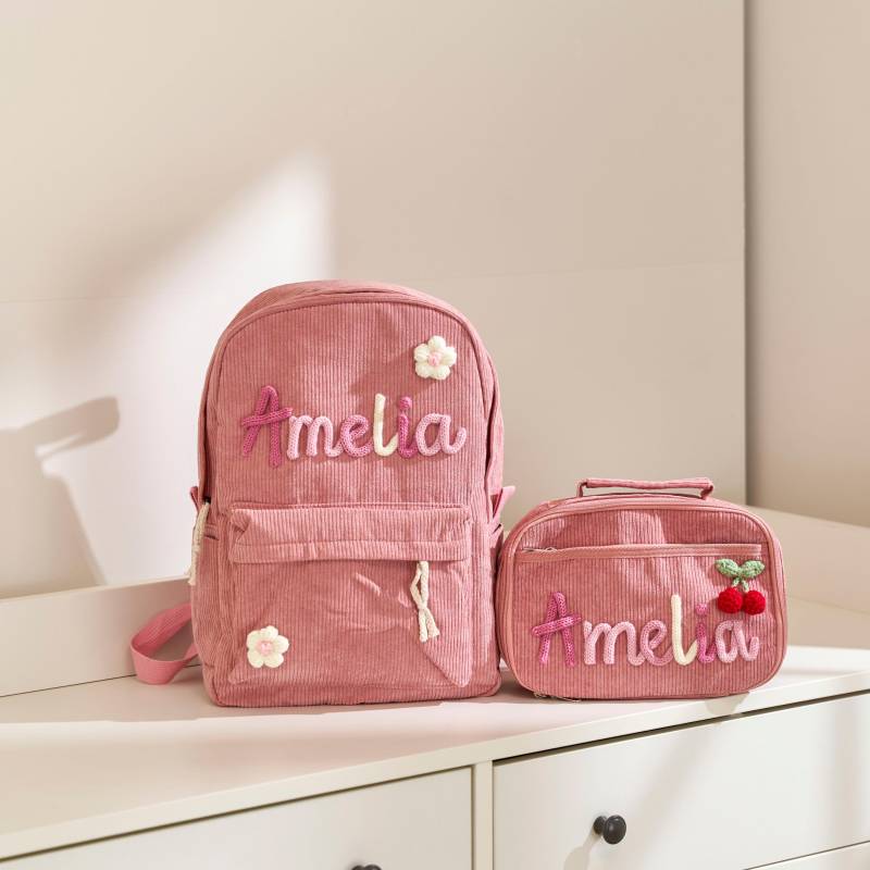 Name Set Für Kinder Rucksack Und Lunchbag Weihnachtsgeschenk Kinder Back To School von CraftsTimelessUS