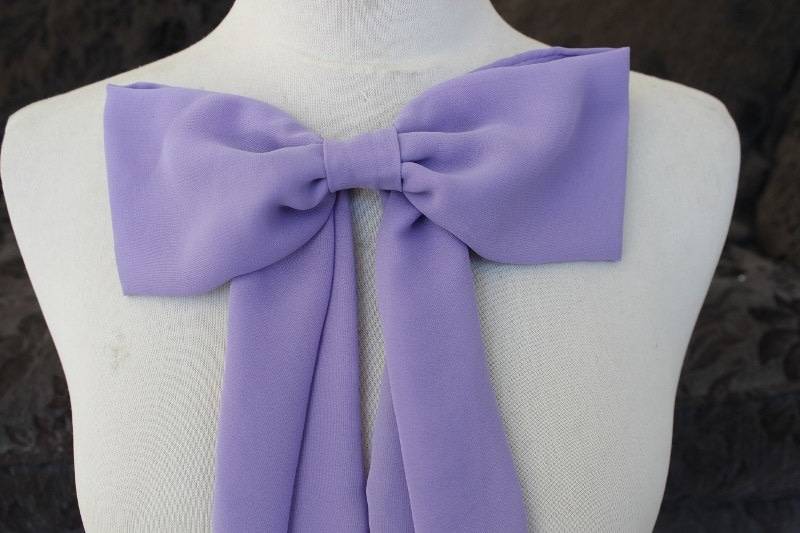 Chiffon Schleifen Applikation/Handarbeitsborte Süsses Lavendelfarbenes Schleifenband Schleife 2 Stück von CraftsWarehouseHub