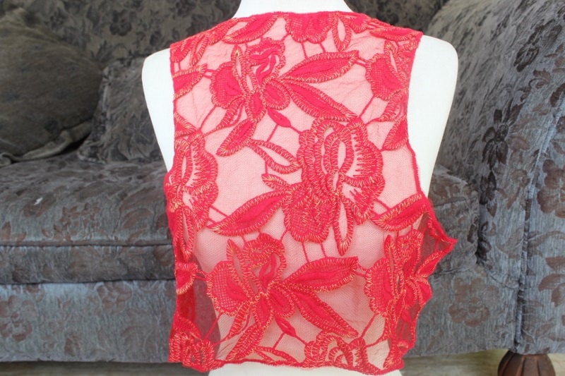 Nähen Applikation Trimmen Für Kleid Top Kostüm/Rote Farbe Gestickte Blume Nähen Applikation Trimmen Für Kleid Top Kostüm/Rote Farbe Gestickte Blume von CraftsWarehouseHub