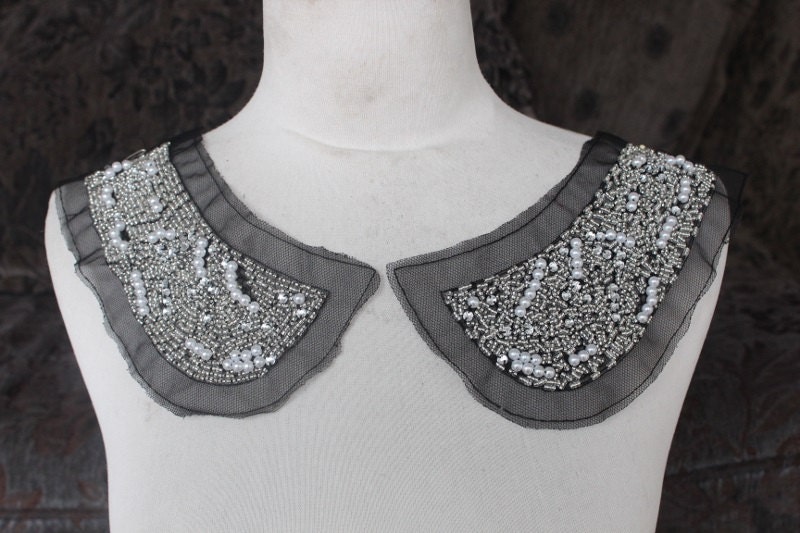 Nette Farbe Bestickt Und Perlen Applikation Schwarzbekannt von CraftsWarehouseHub