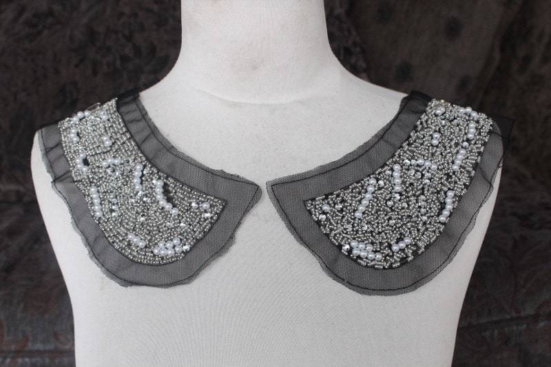 Nette Farbe Bestickt Und Perlen Applikation Schwarzbekannt von CraftsWarehouseHub