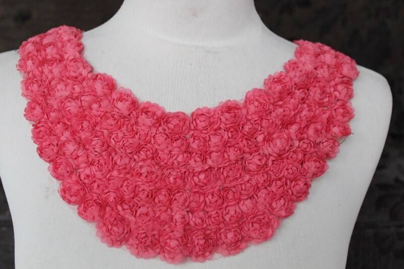 Süße Bestickt Chiffon Blumen Applikation 1 Stück Angebot von CraftsWarehouseHub