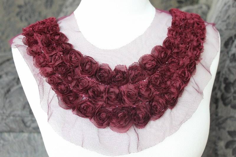 Süße Gestickte Chiffon Blume Applikation Süße Gestickte Chiffon Blume Applikation von CraftsWarehouseHub
