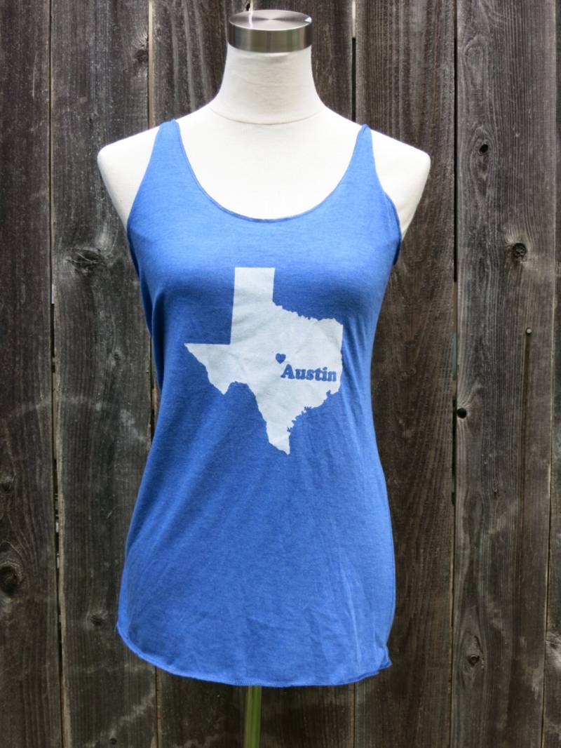 Austin, Tx Doppelseitiges Racerback Tanktop von CraftsbyCasaverde