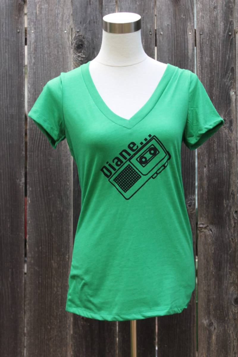 Twin Peaks Inspiriert Diane Vneck Doppelseitiges Damenshirt von CraftsbyCasaverde