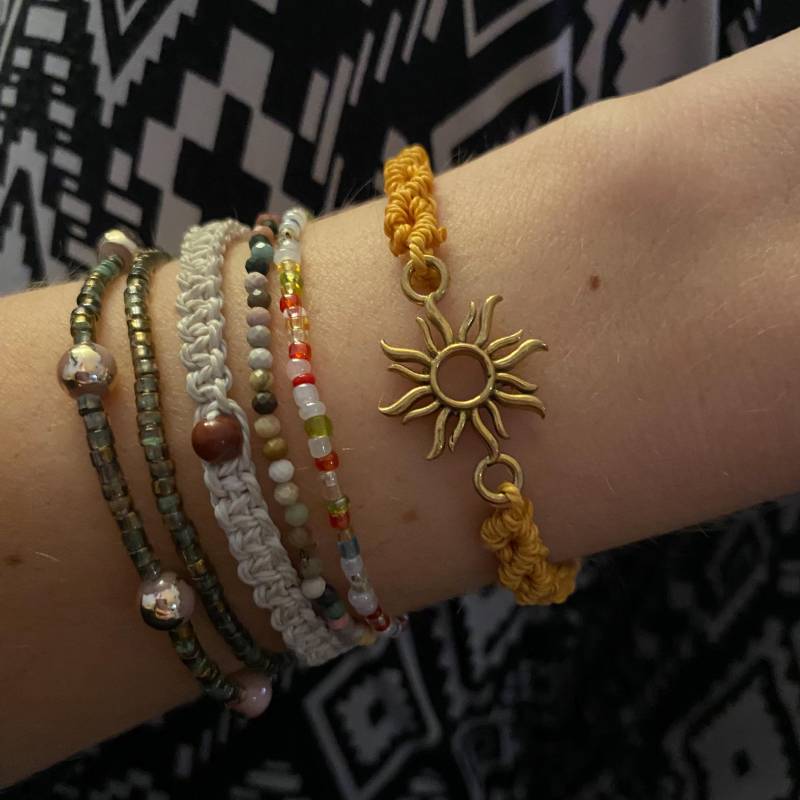 Makramee Armband Boho Handgemachtes Schmuck Hippie Sonne von CraftsbyPamDE