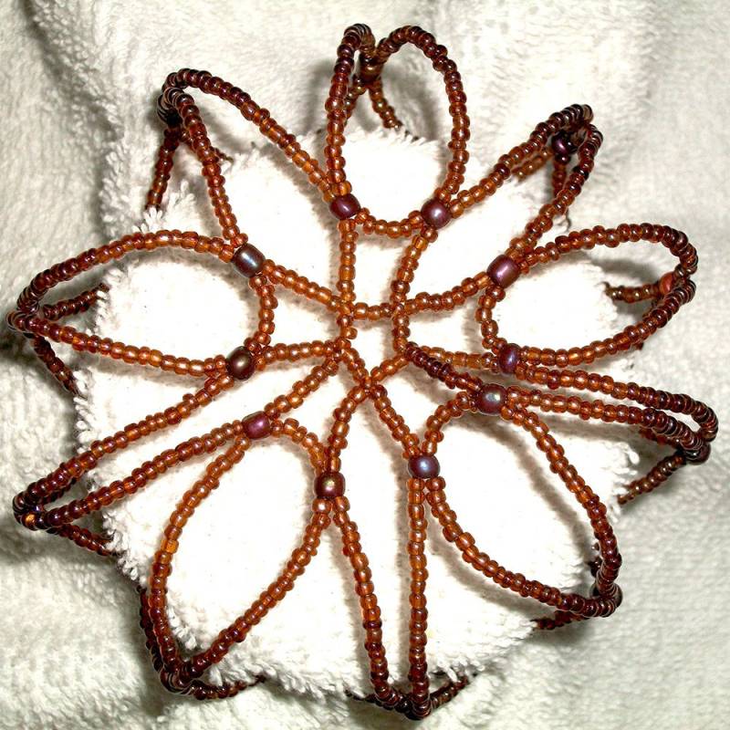 Perlen Brötchen Cover - Braun Perlen Brötchen Cover - Braun von CraftsbyQuillaina