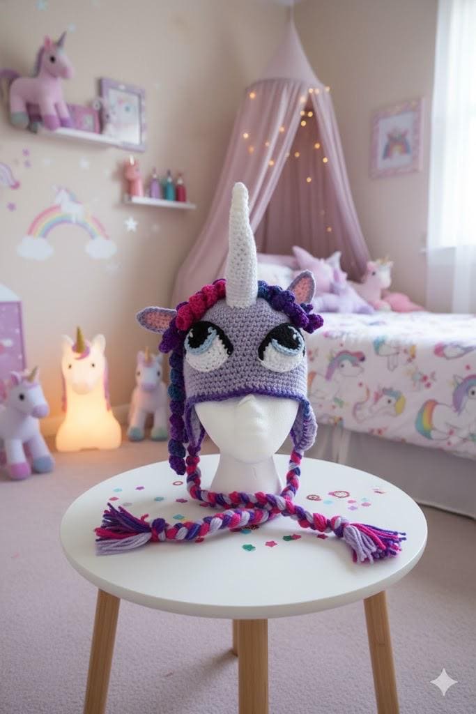 Einhorn Hut, Häkelhut, Hut Gehäkelt, Handmade, Sonderanfertigungen, Größen 12 M - Erwachsene von CraftsbyTine
