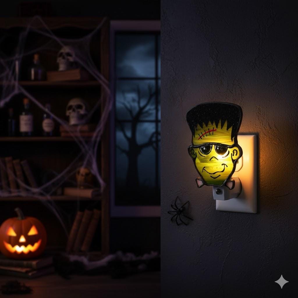Frankenstein, Nachtlicht, Sun Catcher, Glasmalerei, Halloween-Dekor, Handgemacht, Nach Maß Frankenstein, Nachtlicht, Sun Catcher, Glasmalerei, Halloween-Dekor, Handgemacht, Nach Maß von CraftsbyTine