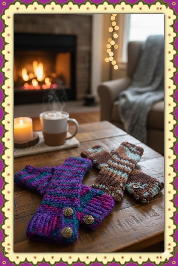 Gehäkelte Fingerlose Handschuhe Gehäkelte Fingerlose Handschuhe von CraftsbyTine