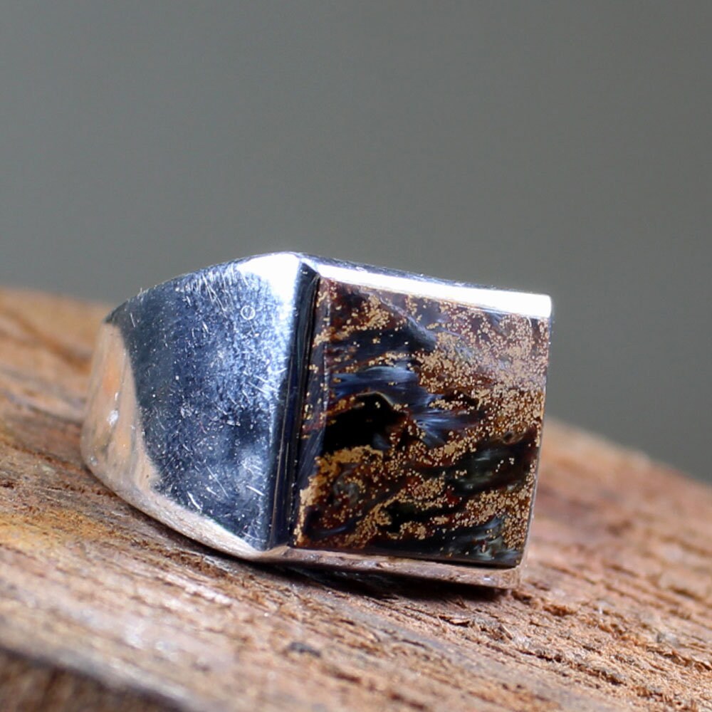 Natürlicher Pietersit Jaspis Steinring Quadrat Ring Platz Edelstein Stein Einzigartige Stilvoller Für Herren Natürlicher Pietersit Jaspis Steinring Quadrat Ring Platz Edelstein Stein Einzigartige Stilvoller Für Herren von CraftworldGifts