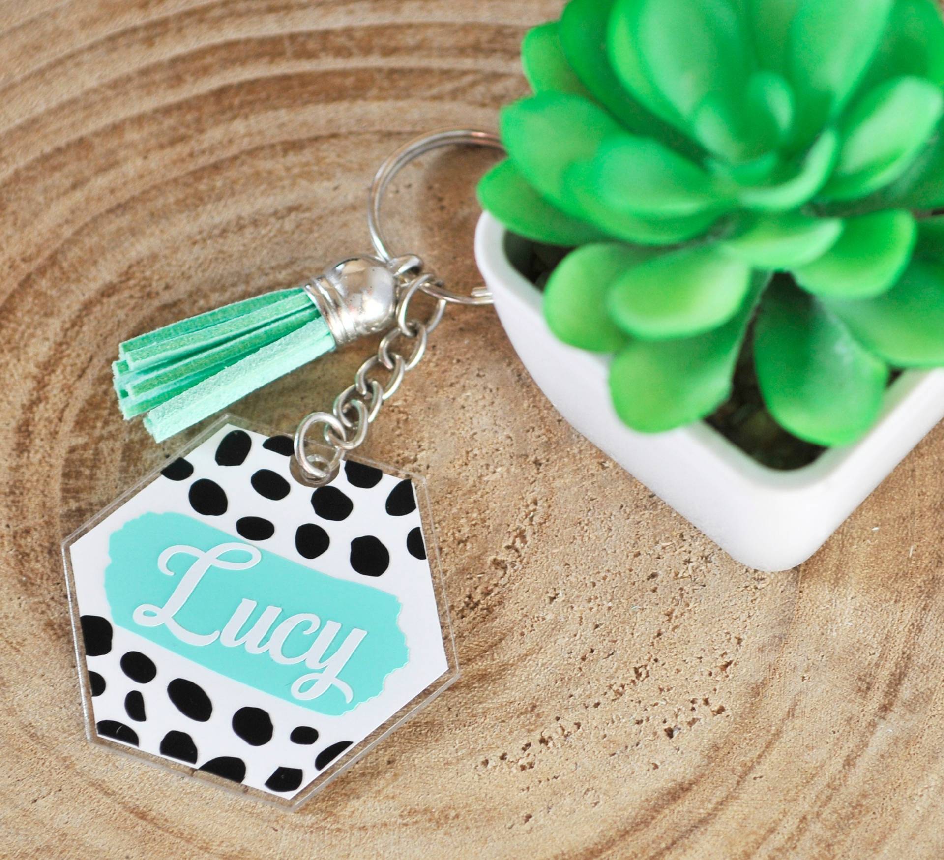Personalisierte Dalmatiner Mintgrün Schlüsselanhänger Wahl Der Farbe Quaste Personalisierte Dalmatiner Mintgrün Schlüsselanhänger Wahl Der Farbe Quaste von CraftyAllSortsCrafts