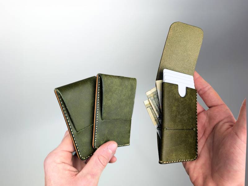Kompakter Karten - Und Geldhalter | Verschiedene Farben & Individuelle Anpassung Möglich von CraftyBaraShop