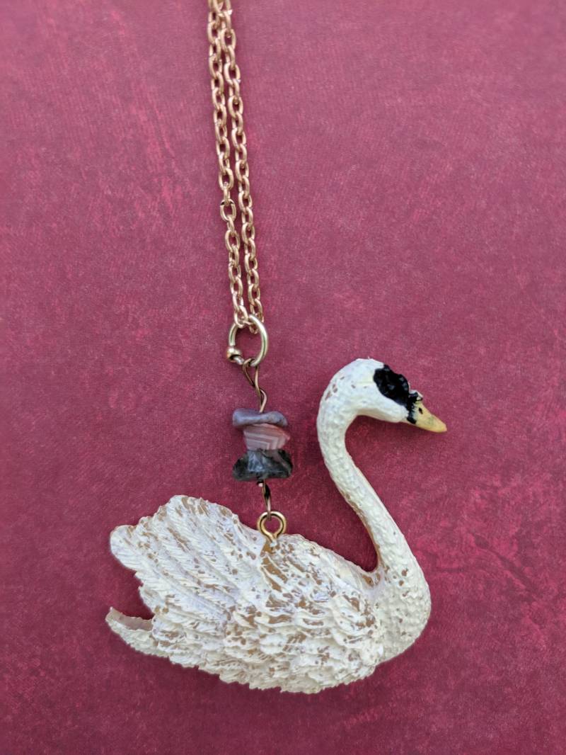 Schwan Halskette Schwan Halskette von CraftyCatHandmadeArt