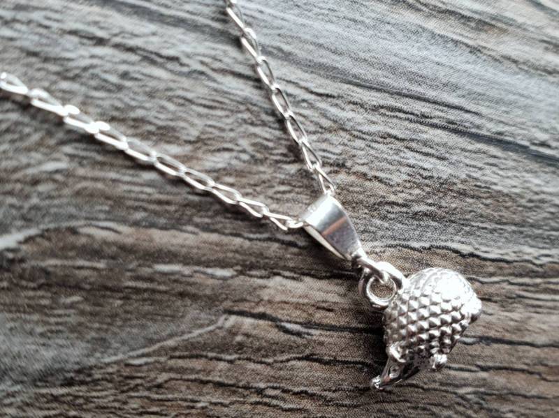 Igel Sterling Silber Halskette, 3D Anhänger Igel Sterling Silber Halskette, 3D Anhänger von CraftyCatsJewellery