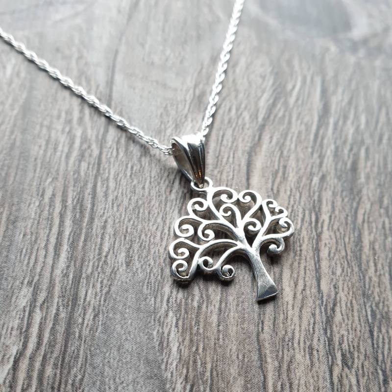 sterling Silber Baum Des Lebens Halskette 17 Mm sterling Silber Baum Des Lebens Halskette 17 Mm von CraftyCatsJewellery