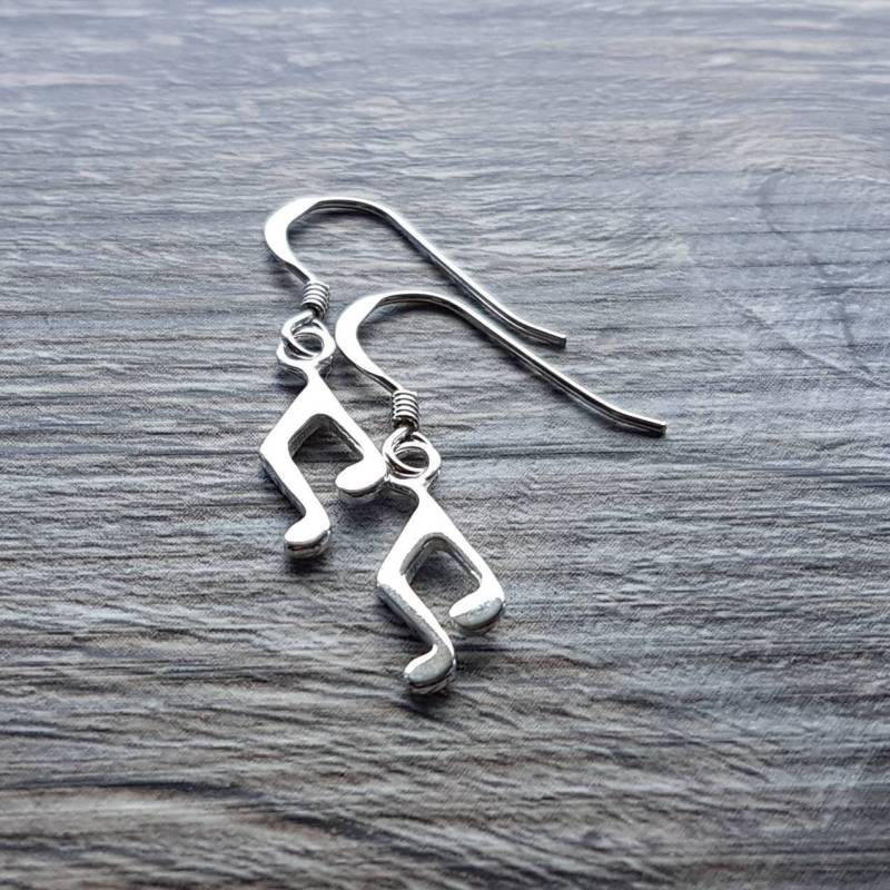 sterling Silber Notenohrringe - Musikohrringe sterling Silber Notenohrringe - Musikohrringe von CraftyCatsJewellery