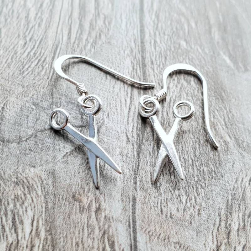 sterling Silber Schere Ohrringe, Baumelt sterling Silber Schere Ohrringe, Baumelt von CraftyCatsJewellery