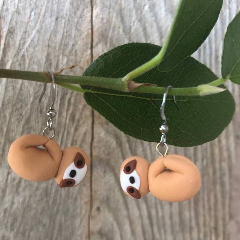 Handgefertigte Faultier Ohrringe Nickelfrei von CraftyFunofaWitch