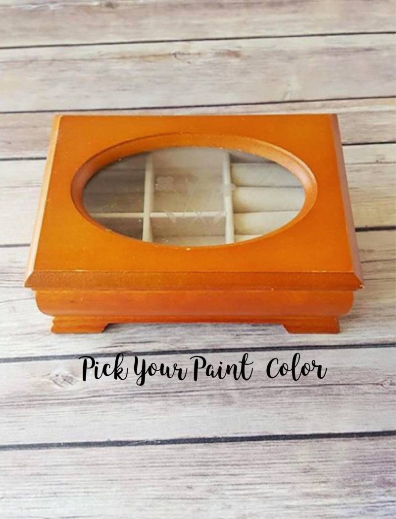 Benutzerdefinierte Schmuck-Box | Holz-Schmuck-Box Wählen Sie Ihre Farbenfarbe Personalisierte Geschenk Hochmoderne Auf Bestellung Gefertigt von CraftyMcDaniel