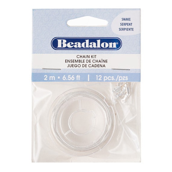 Beadalon Schlange Kette Kit - Versilbert Stahl 6, 5 Fuß 340B-120 Beadalon Schlange Kette Kit - Versilbert Stahl 6, 5 Fuß 340B-120 von CraftyNotionsStore