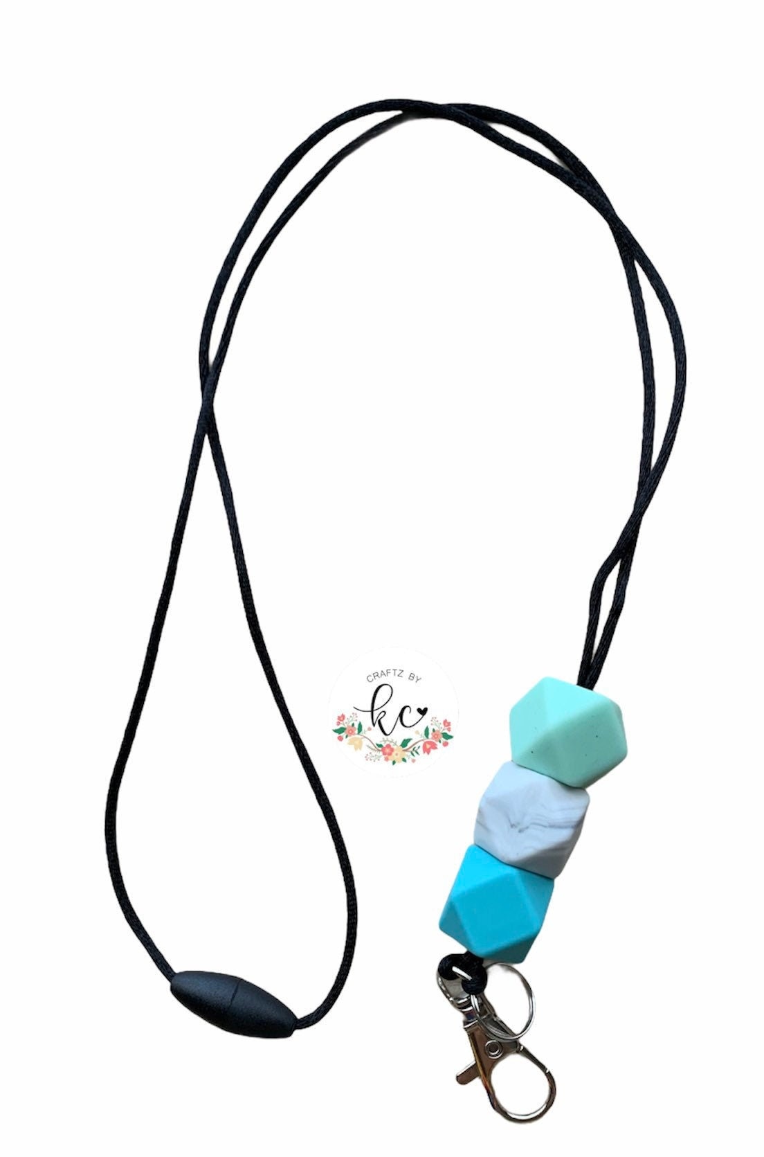 Schlüsselband, Gurtband, Halsband, Lehrergeschenk, Krankenschwester Lanyard, Schlüsselanhänger, Silikonperle von CraftzbyKC