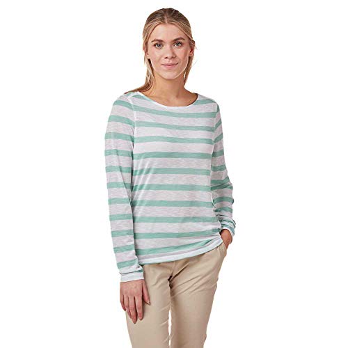 Craghoppers Damen Nl Erin Ls Top Langärmeliger Pullover, Sea Breeze Stripe, 42 von Craghoppers