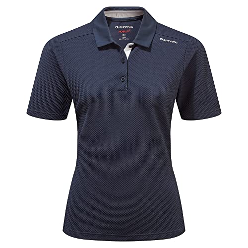 Craghoppers Damen NosiLife Polo T-Shirt, Blue Navy, XS von Craghoppers