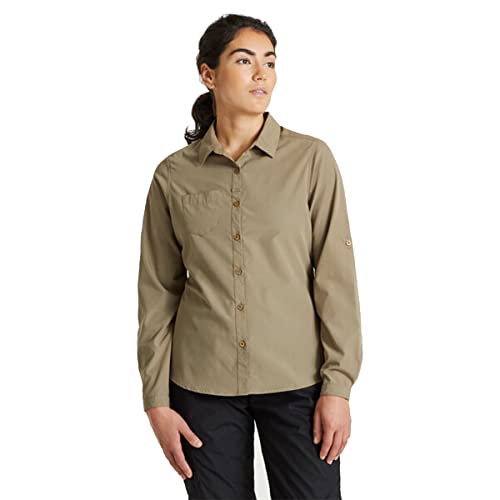 Craghoppers Expert Damen Kiwi Langarm-Wandershirt, Pebble, 40 von Craghoppers