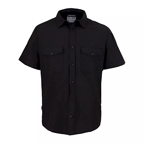 Craghoppers Herren Expert Kiwi Kurzarm-Shirt Hemd mit Button-Down-Kragen, Schwarz, XXL von Craghoppers