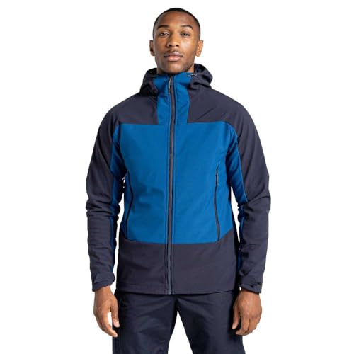 Craghoppers Herren Expert Active Softshelljacke mit Kapuze Regenmantel, Poseidon Blue/Dark Navy, M von Craghoppers