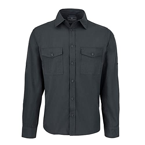 Craghoppers Herren Expert Kiwi Langarmshirt Hemd mit Button-Down-Kragen, Carbon Grey, S von Craghoppers