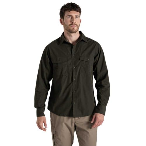Craghoppers Herren Expert Kiwi Langarmshirt Hemd mit Button-Down-Kragen, Dk Cedar Grn, L von Craghoppers