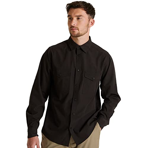 Craghoppers Herren Expert Kiwi Langarmshirt Hemd mit Button-Down-Kragen, Schwarz, M von Craghoppers