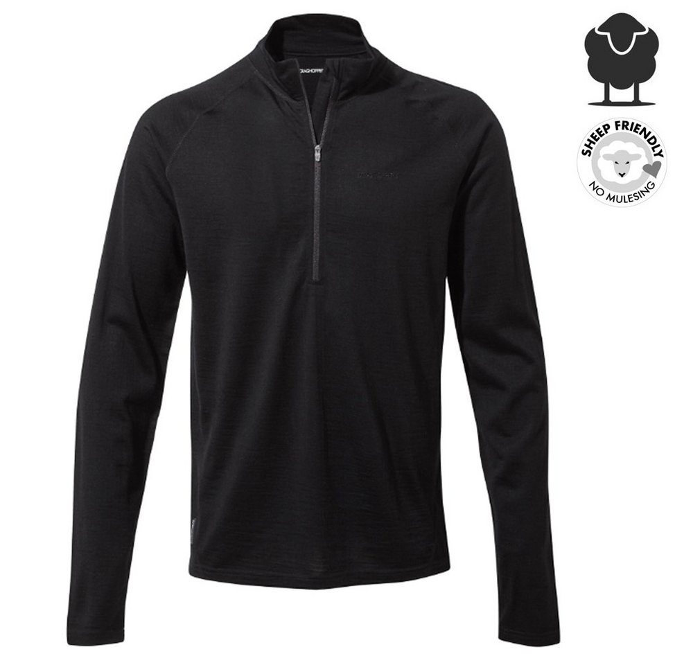 Craghoppers Langarmshirt Craghoppers - Herren Merino Langarm Shirt mit RV Kragen Expert Merino von Craghoppers