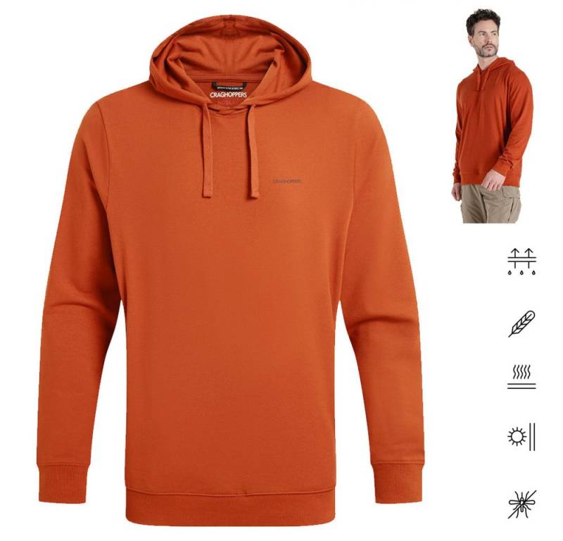 Craghoppers Langarmshirt Craghoppers - NosiLife Stretch Kapuzen Hoodie NL Tagus, orange von Craghoppers