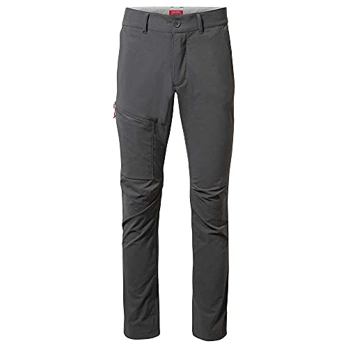 Craghoppers M NosiLife Pro Active Trousers Grau - Leichte insektenschützende Herren Hose, Größe 34 - Long - Farbe Dark G von Craghoppers