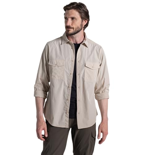 Craghoppers Men's Kiwi II LS Shirts, Oatmeal, L von Craghoppers