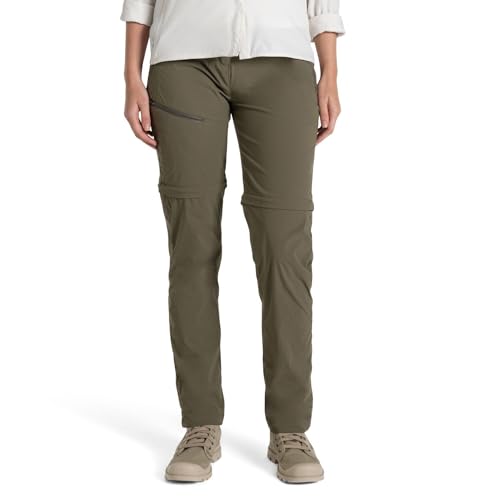 Craghoppers NosiLife Zip-Off Tropenhose/Wanderhose Shorts für Damen Insektenabweisend, Größe:44, Farbe:Wild Olive von Craghoppers