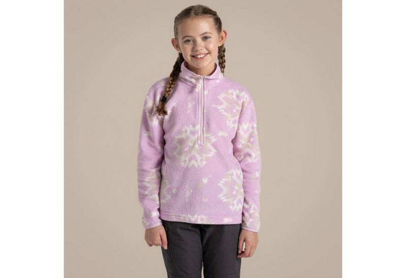 Craghoppers Strickfleecejacke Craghoppers - Calke Kinder Fleece Hoody Halfzip Fleecejacke, purple von Craghoppers