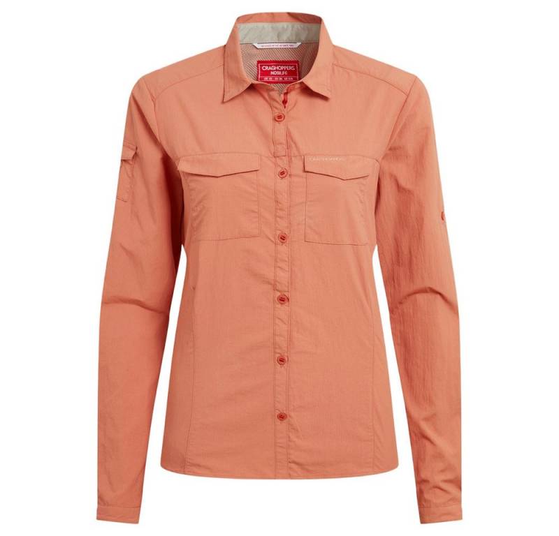 Craghoppers T-Shirt Craghoppers - NosiLife Adventure III Funktions Langarm Shirt Bluse rot von Craghoppers