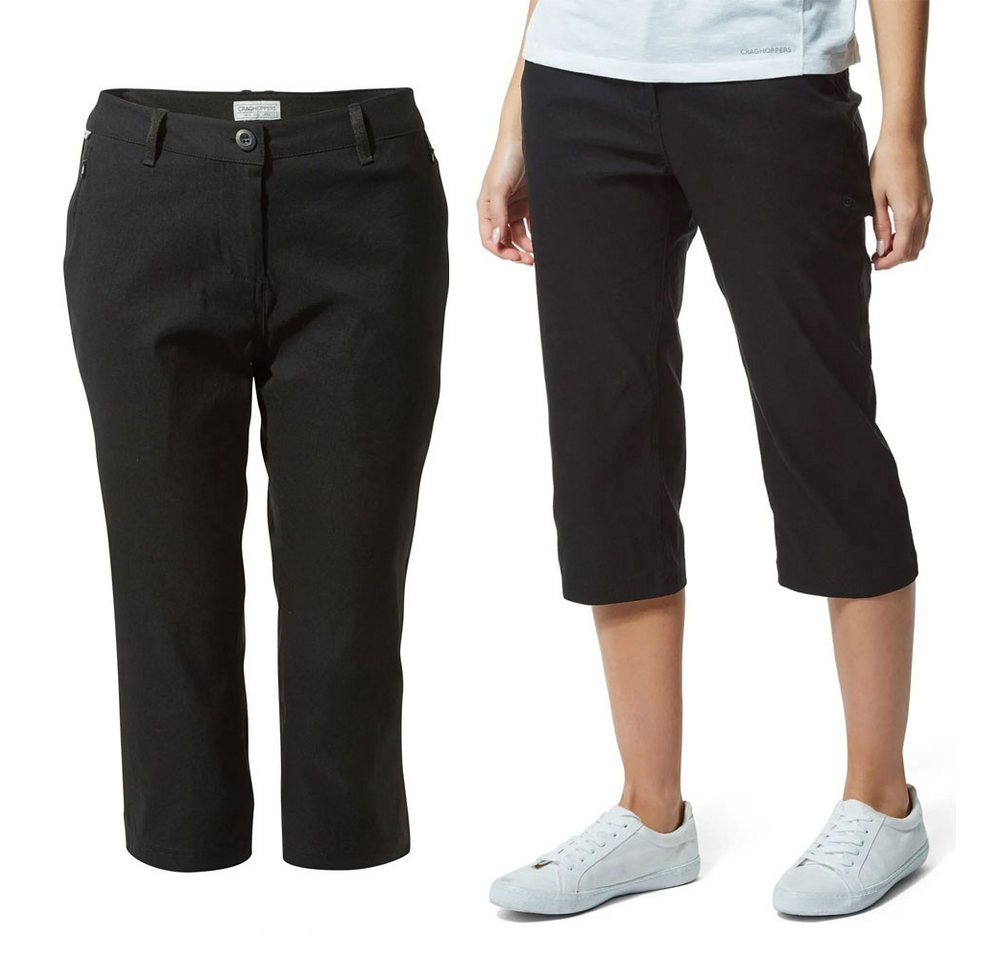 Craghoppers Trainingstights Craghoppers - Kiwi Pro III Damen Caprihose Capri-Shorts (48cm) schwarz von Craghoppers