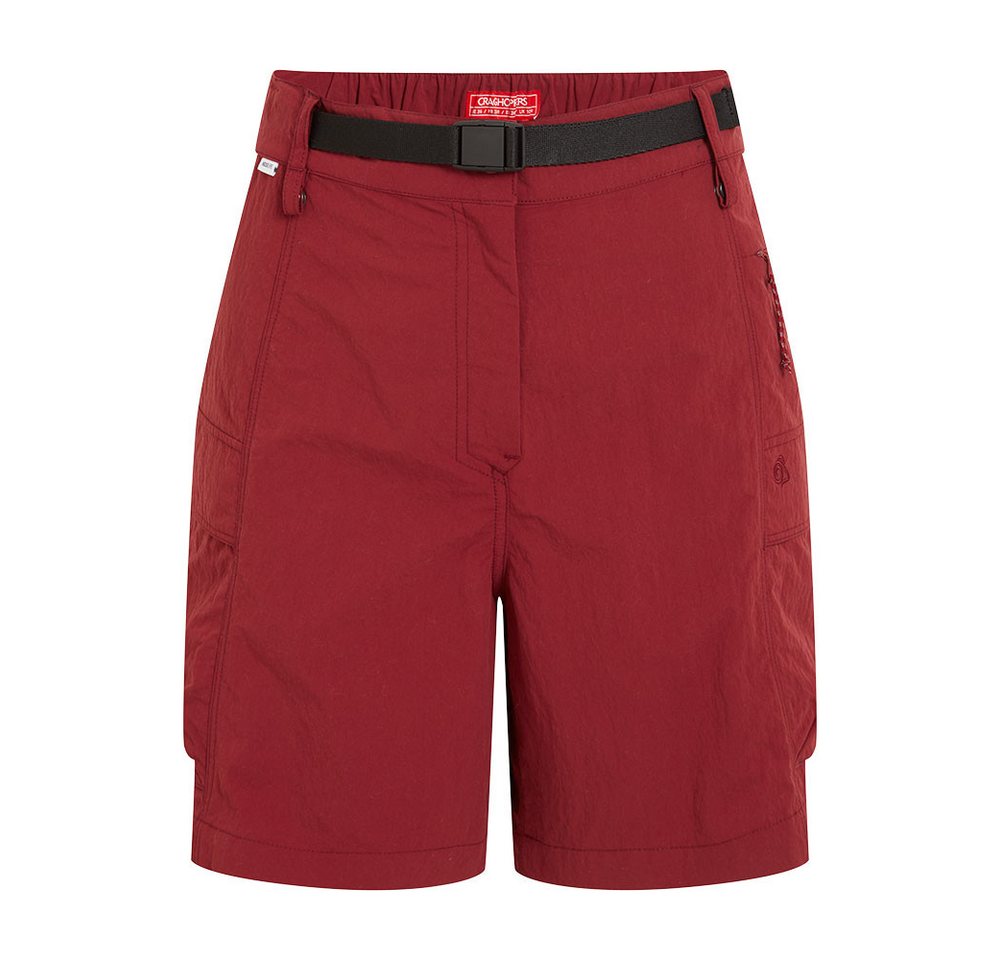 Craghoppers Trainingstights Craghoppers - NosiLife Medina Damen Cargo Shorts, High Waist SS26 Rot von Craghoppers