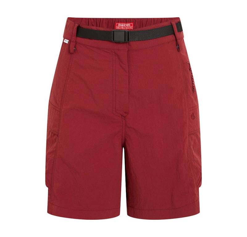 Craghoppers Trainingstights Craghoppers - NosiLife Medina Damen Cargo Shorts, High Waist SS26 Rot von Craghoppers