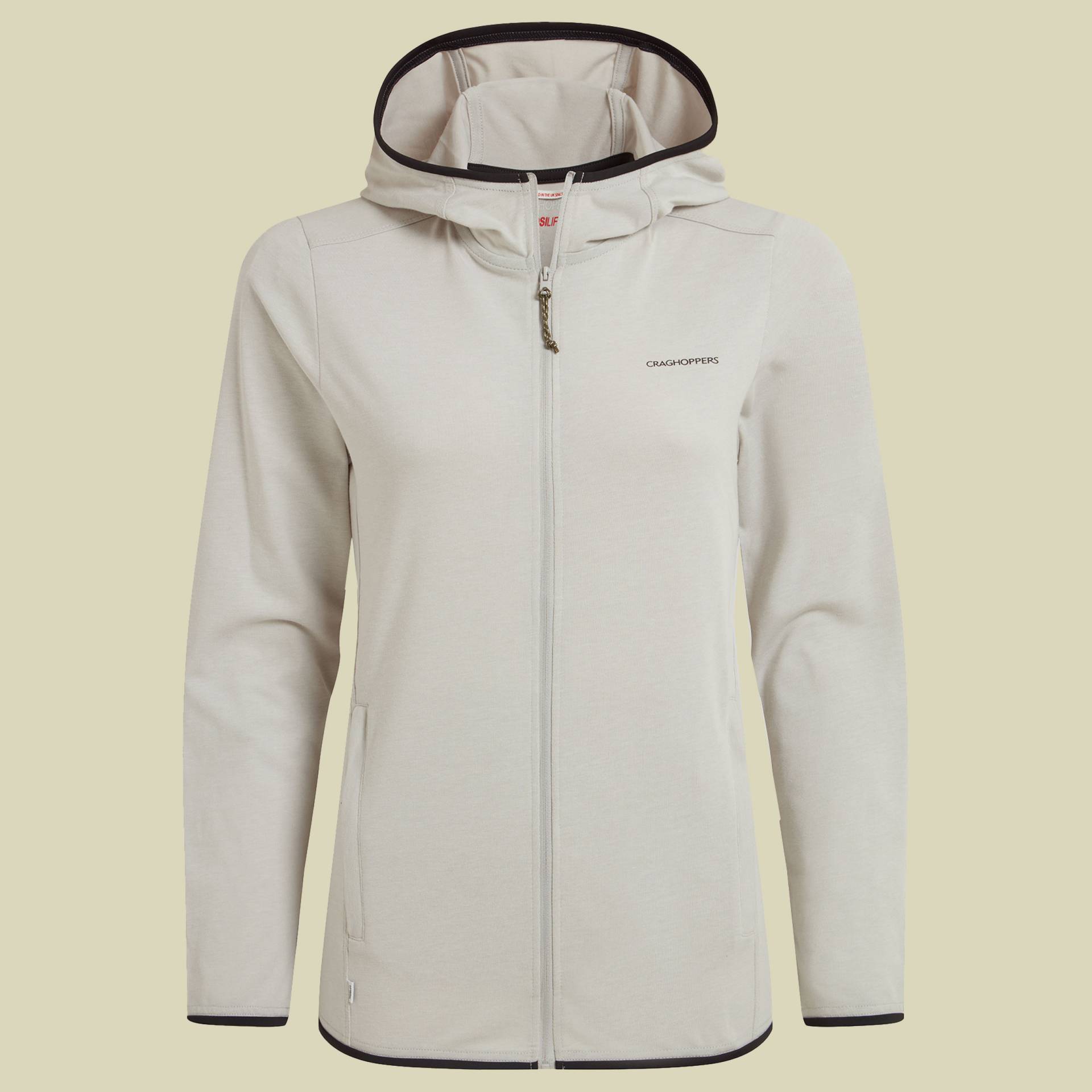 NosiLife Afia Hooded Jacket Women 36 grau - light grey marl (UK 10) von Craghoppers