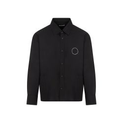 Herren Schwarz Baumwollhemd Mit Stickerei Detail von Craig Green