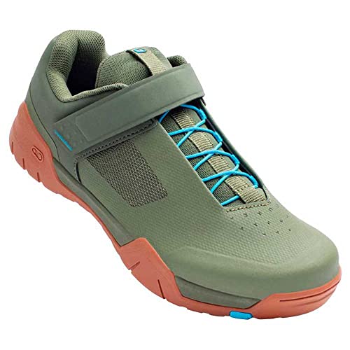 Crank Brothers Herren Mallet-e Speed Lace Fahrradschuhe, Grünes, blaues Gummi, 44 EU von Crank Brothers