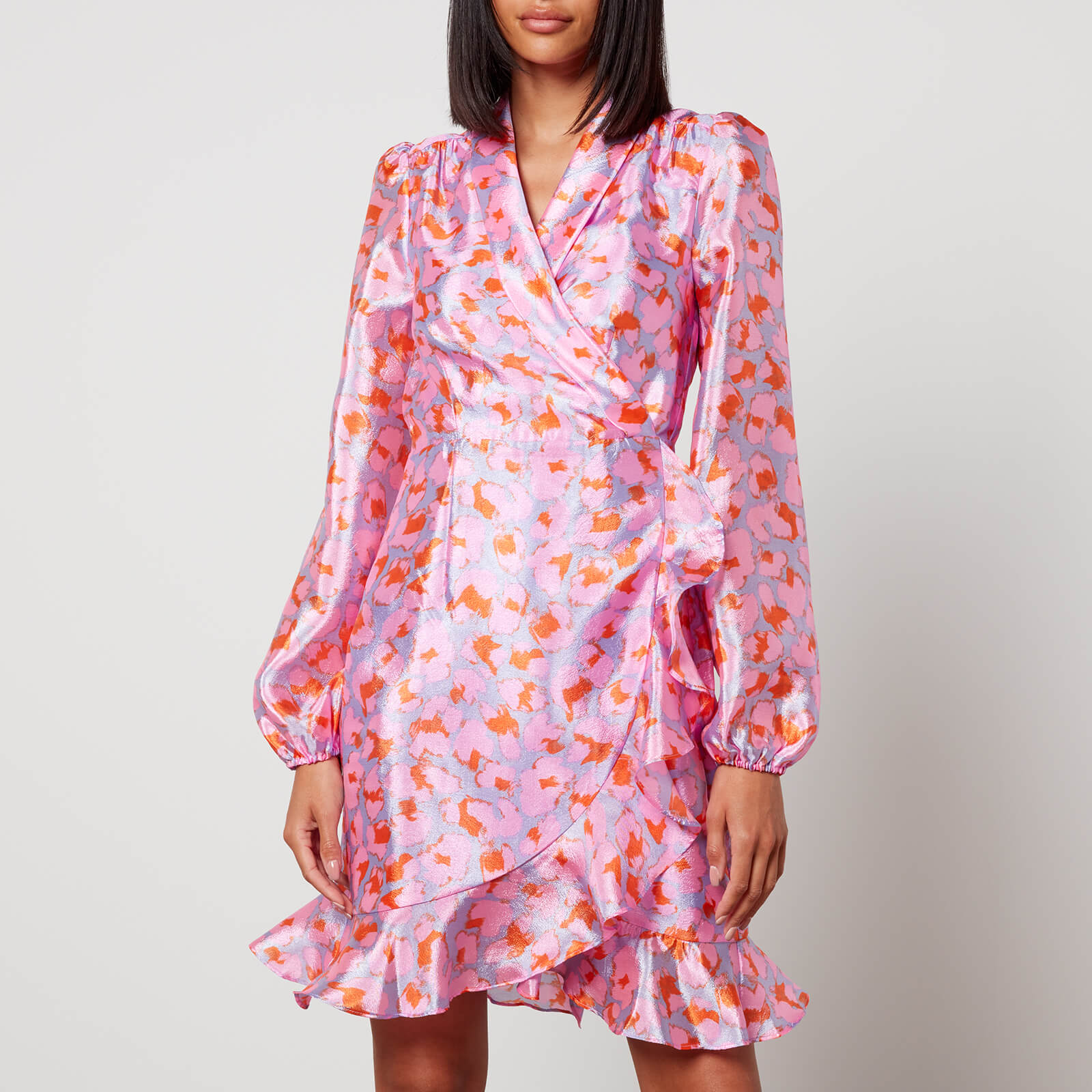 Cras Lindacras Printed Satin-Crepe Wrap Dress - EU 38/UK 12 von Cras