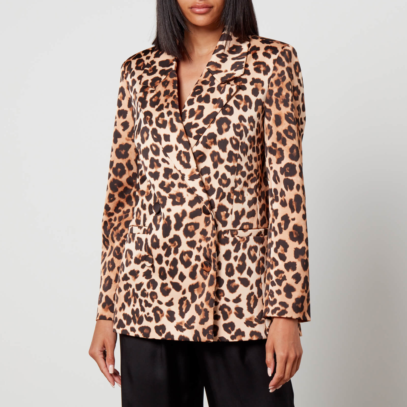 Cras Samycras Leopard-Print Satin Blazer - EU 36/UK 10 von Cras